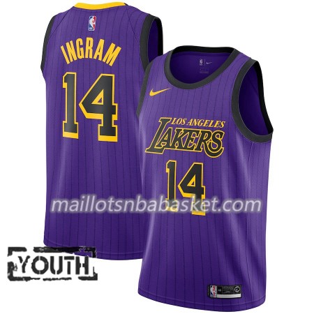 Maillot Enfant Los Angeles Lakers Brandon Ingram 14 2018-19 Nike City Edition Pourpre Swingman